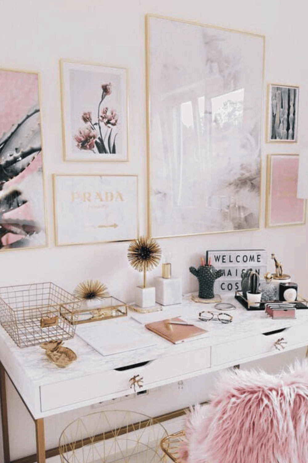 15 Chic and Feminine Home Office Ideas to Elevate Your Workspace - Lux Luna