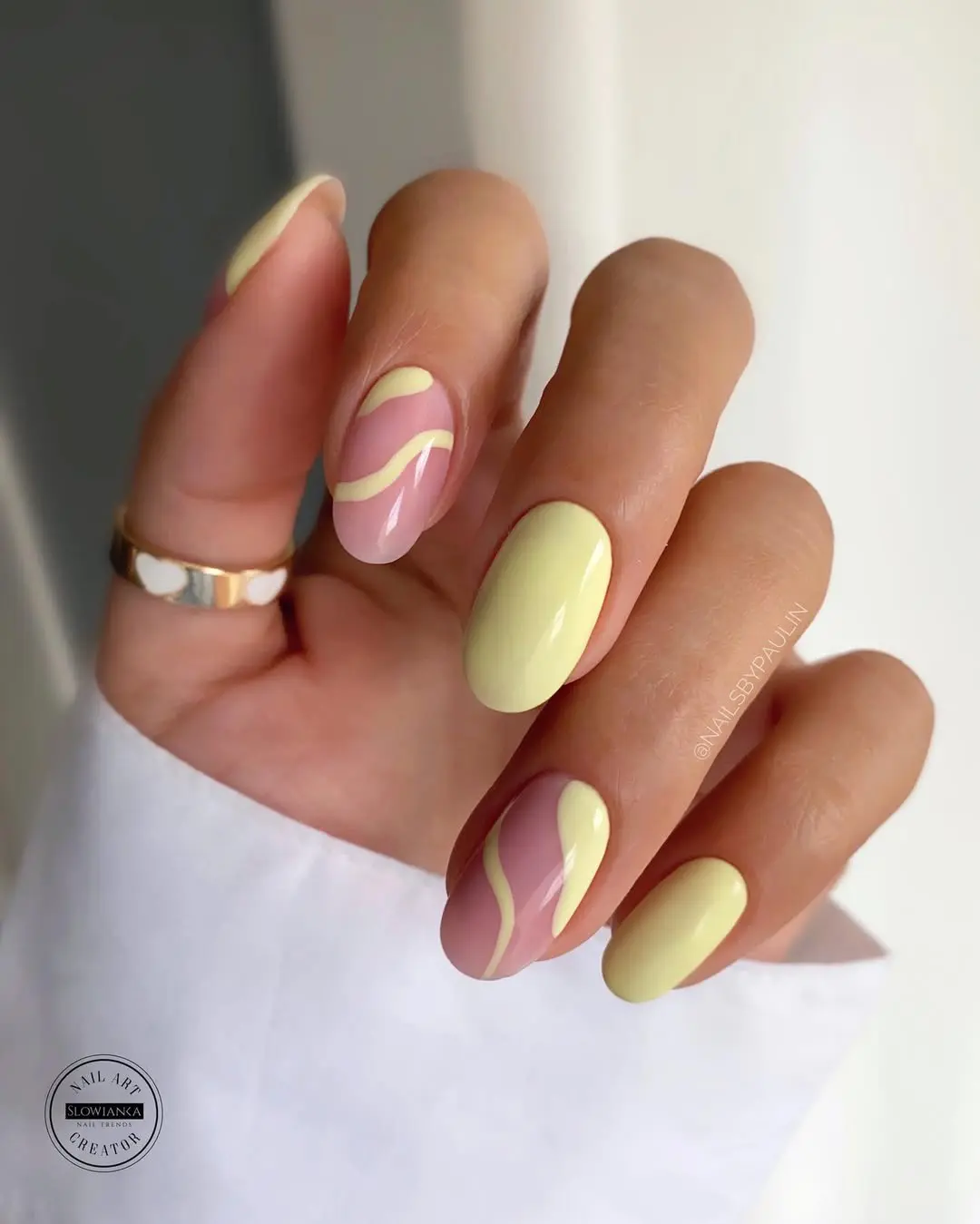 Skittle nails in summer brights