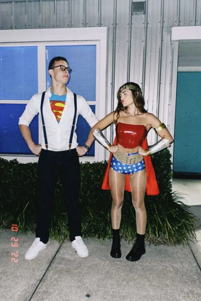 Clark Kent Superman and Wonder Woman couples Halloween costume